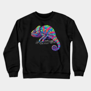 Rainbow Chameleon Crewneck Sweatshirt